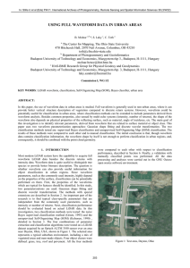 USING FULL WAVEFORM DATA IN URBAN AREAS