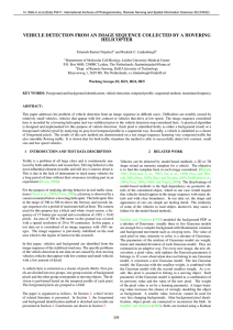 VEHICLE DETECTION FROM AN IMAGE SEQUENCE COLLECTED BY A HOVERING HELICOPTER