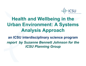 Health and Wellbeing in the Urban Environment: A Systems Analysis Approach