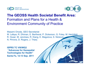 The GEOSS Health Societal Benefit Area: Environment Community of Practice