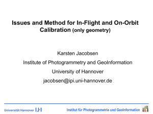 Issues and Method for In-Flight and On-Orbit Calibration