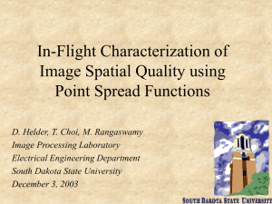 In-Flight Characterization of Image Spatial Quality using Point Spread Functions