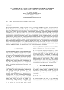 ANALYSIS OF SATELLITE LASER ALTIMETRY RANGE MEASUREMENTS OVER LAND