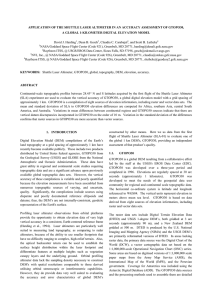 APPLICATION OF THE SHUTTLE LASER ALTIMETER IN AN ACCURACY ASSESSMENT... A GLOBAL 1-KILOMETER DIGITAL ELEVATION MODEL