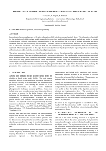 REGISTRATION OF AIRBORNE LASER DATA TO SURFACES GENERATED BY PHOTOGRAMMETRIC MEANS Y. Postolov, A. Krupnik, K. McIntosh