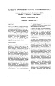 SATELLITE DATA PREPROCESSING- NEW PERSPECTIVES Chandrakanth  R