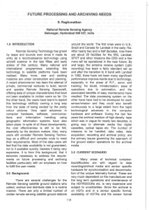 FUTURE PROCESSING AND ARCHIVING  NEEDS S.  Raghunathan 1.0