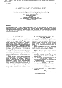 AN ALGEBRAIC MODEL OF COMPLEX TEMPORAL OBJECTS