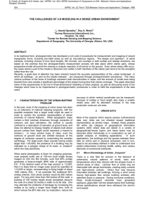 , THE CHALLENGES OF 3-D MODELING IN A DENSE URBAN ENVIRONMENT