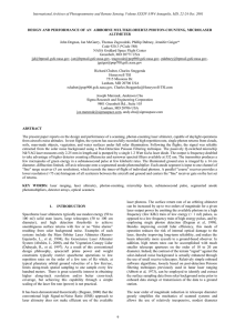 DESIGN AND PERFORMANCE OF AN  AIRBORNE MULTIKILOHERTZ PHOTON-COUNTING, MICROLASER ALTIMETER