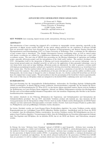 ADVANCED DTM GENERATION FROM LIDAR DATA K. Kraus and N. Pfeifer