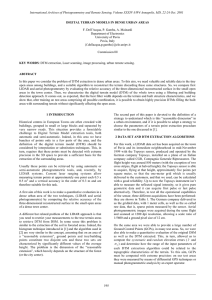 DIGITAL TERRAIN MODELS IN DENSE URBAN AREAS Department of Electronics