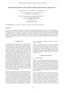 HEIGHT ESTIMATION USING AERIAL SIDE LOOKING IMAGE SEQUENCES