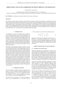 ORIENTATION AND AUTO-CALIBRATION OF IMAGE TRIPLETS AND SEQUENCES