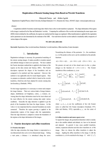 Registration of Remote Sensing Image Data Based on Wavelet Transform