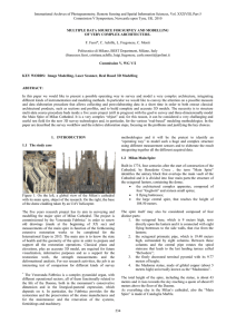 MULTIPLE DATA SOURCE FOR SURVEY AND MODELLING OF VERY COMPLEX ARCHITECTURE.