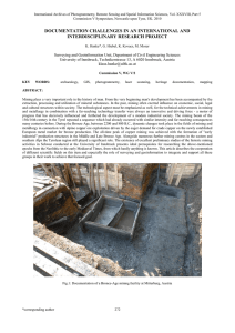 International Archives of Photogrammetry, Remote Sensing and Spatial Information Sciences,...
