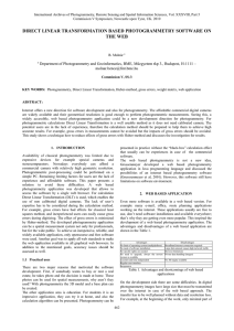 International Archives of Photogrammetry, Remote Sensing and Spatial Information Sciences,...