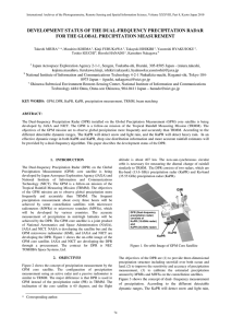 DEVELOPMENT STATUS OF THE DUAL-FREQUENCY PRECIPITATION RADAR