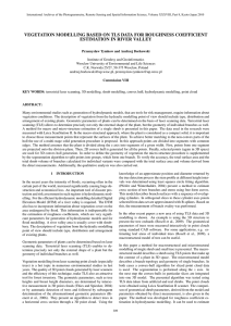 VEGETATION MODELLING BASED ON TLS DATA FOR ROUGHNESS COEFFICIENT