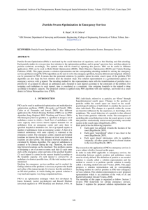 .Particle Swarm Optimization in Emergency Services