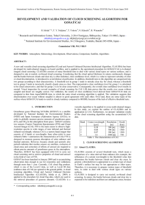 DEVELOPMENT AND VALIDATION OF CLOUD SCREENING ALGORITHM FOR GOSAT/CAI