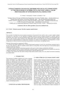 CHARACTERISTICS OF SPATIAL DISTRIBUTION OF PLANT COMMUNITIES