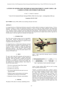 A STUDY ON GENERATION METHOD OF DSM FOR FOREST CANOPY... LASER SCANNER AND STEREO PAIR IMAGE