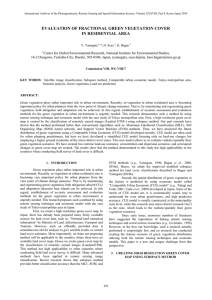 EVALUATION OF FRACTIONAL GREEN VEGETATION COVER IN RESIDENTIAL AREA