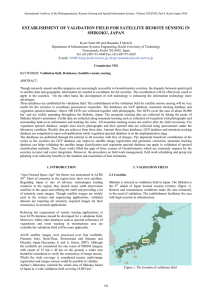 ESTABLISHMENT OF VALIDATION FIELD FOR SATELLITE REMOTE SENSING IN SHIKOKU, JAPAN