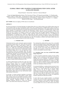 GLOBAL URBAN AREA MAPPING IN HIGH RESOLUTION USING ASTER SATELLITE IMAGES