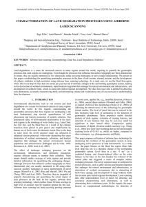 CHARACTERIZATION OF LAND DEGRADATION PROCESSES USING AIRBORNE LASER SCANNING