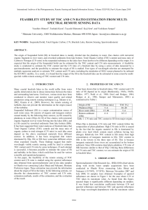 FEASIBILITY STUDY OF TOC AND C/N RATIO ESTIMATION FROM MULTI-