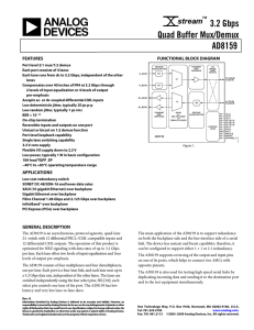 3.2 Gbps Quad Buffer Mux/Demux AD8159