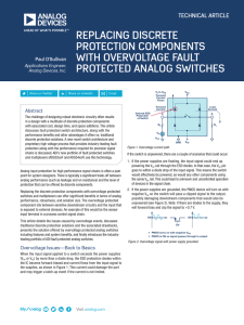 REPLACING DISCRETE PROTECTION COMPONENTS WITH OVERVOLTAGE FAULT PROTECTED ANALOG SWITCHES