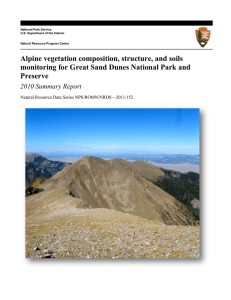 Alpine vegetation composition, structure, and soils Preserve