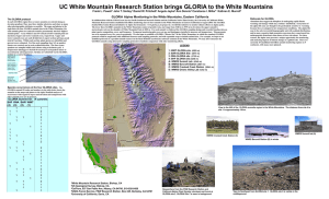 UC White Mountain Research Station brings GLORIA to the White... GLORIA Alpine Monitoring in the White Mountains, Eastern California