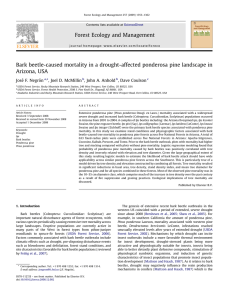 Bark beetle-caused mortality in a drought-affected ponderosa pine landscape in ,