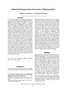 Radar Ornithology and the Conservation of Migratory Birds Abstract