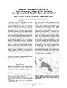 Waterbird Conservation Planning in the Northern Prairie and Parkland Region: Integration