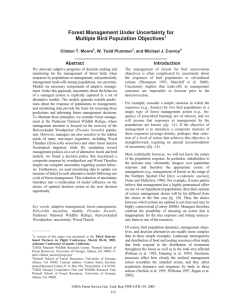 Forest Management Under Uncertainty for Multiple Bird Population Objectives Abstract Introduction