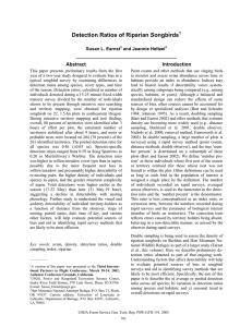 Detection Ratios of Riparian Songbirds Abstract Introduction Susan L. Earnst