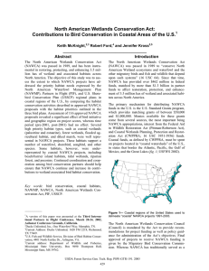 North American Wetlands Conservation Act: