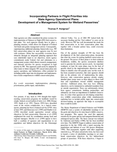 Incorporating Partners in Flight Priorities into State Agency Operational Plans: