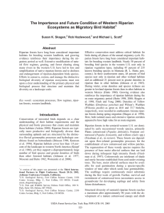 The Importance and Future Condition of Western Riparian Abstract Susan K. Skagen,