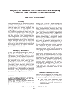 Integrating the Distributed Data Resources of the Bird Monitoring