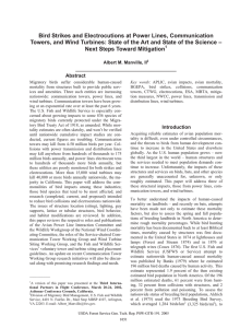 Bird Strikes and Electrocutions at Power Lines, Communication