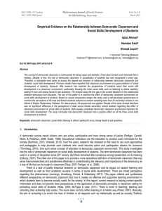 Empirical Evidence on the Relationship between Democratic Classroom and