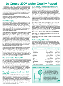 La Crosse 2009 Water Quality Report T