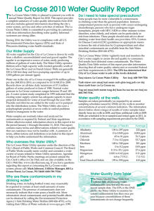 La Crosse 2010 Water Quality Report T
